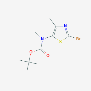B3046524 tert-butyl N-(2-bromo-4-methyl-1,3-thiazol-5-yl)-N-methylcarbamate CAS No. 1255095-04-5