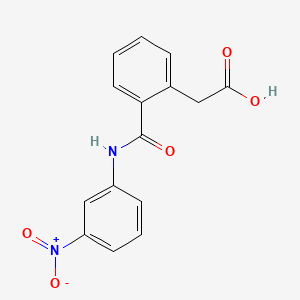 molecular formula C15H12N2O5 B3046604 2-[2-[(3-nitrophenyl)carbamoyl]phenyl]acetic Acid CAS No. 126069-80-5