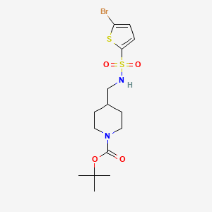 molecular formula C15H23BrN2O4S2 B3046619 Tert-butyl 4-((5-bromothiophene-2-sulfonamido)methyl)piperidine-1-carboxylate CAS No. 1261232-69-2