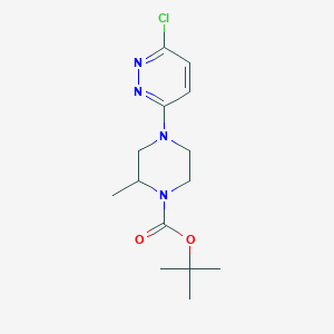 molecular formula C14H21ClN4O2 B3046620 tert-Butyl 4-(6-chloropyridazin-3-yl)-2-methylpiperazine-1-carboxylate CAS No. 1261233-63-9