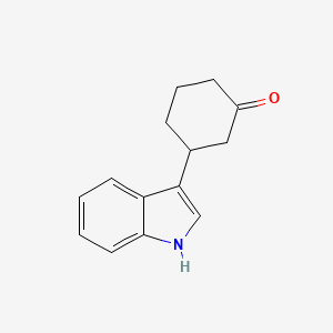 molecular formula C14H15NO B3046622 3-(1H-Indol-3-yl)cyclohexanone CAS No. 126126-40-7