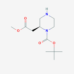 (S)-tert-Butyl 2-(2-methoxy-2-oxoethyl)piperazine-1-carboxylate