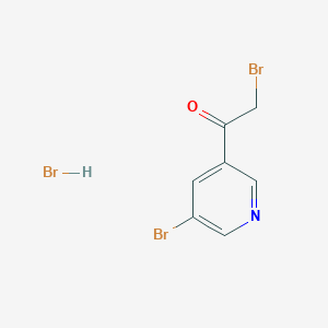 molecular formula C7H6Br3NO B3046664 Ethanone, 2-bromo-1-(5-bromo-3-pyridinyl)-, hydrobromide (1:1) CAS No. 126325-34-6
