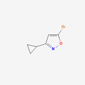 B3046667 5-Bromo-3-cyclopropyl-isoxazole CAS No. 1263378-59-1