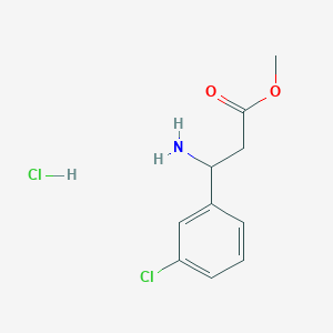 molecular formula C10H13Cl2NO2 B3046689 Methyl 3-amino-3-(3-chlorophenyl)propanoate hydrochloride CAS No. 1269634-09-4