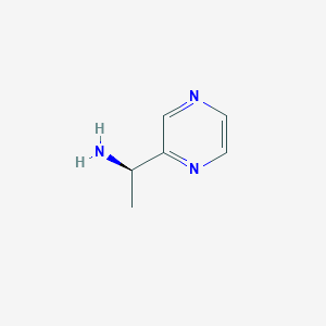 molecular formula C6H9N3 B3046693 (R)-1-(Pyrazin-2-yl)ethanamine CAS No. 1270209-27-2