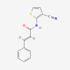 molecular formula C14H10N2OS B3046694 (E)-N-(3-cyanothiophen-2-yl)-3-phenylprop-2-enamide CAS No. 127033-79-8