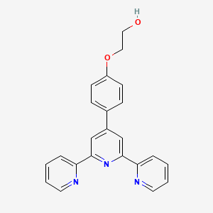 molecular formula C23H19N3O2 B3046698 2-[4-(2,6-dipyridin-2-ylpyridin-4-yl)phenoxy]ethanol CAS No. 127192-72-7