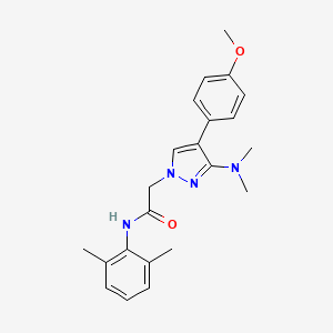 2-(3-(dimethylamino)-4-(4-methoxyphenyl)-1H-pyrazol-1-yl)-N-(2,6-dimethylphenyl)acetamide