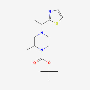molecular formula C15H25N3O2S B3046746 tert-Butyl 2-methyl-4-(1-(thiazol-2-yl)ethyl)piperazine-1-carboxylate CAS No. 1289385-40-5