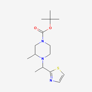 molecular formula C15H25N3O2S B3046749 tert-Butyl 3-methyl-4-(1-(thiazol-2-yl)ethyl)piperazine-1-carboxylate CAS No. 1289387-83-2