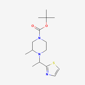 tert-Butyl 3-methyl-4-(1-(thiazol-2-yl)ethyl)piperazine-1-carboxylate
