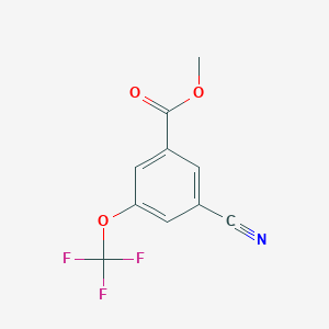 molecular formula C10H6F3NO3 B3046798 Methyl 3-cyano-5-(trifluoromethoxy)benzoate CAS No. 1306763-54-1