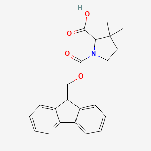 molecular formula C22H23NO4 B3046829 (R,S)-Fmoc-3,3-dimethyl-proline CAS No. 1310680-20-6