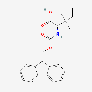 molecular formula C22H23NO4 B3046831 (S)-Fmoc-2-amino-3,3-dimethyl-pent-4-enoic acid CAS No. 1310680-41-1