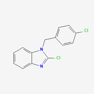molecular formula C14H10Cl2N2 B3046882 2-chloro-1-(4-chlorobenzyl)-1H-benzo[d]imidazole CAS No. 131705-80-1