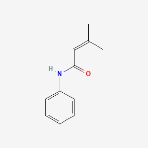 molecular formula C11H13NO B3046894 3-methyl-N-phenylbut-2-enamide CAS No. 13209-80-8