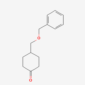 molecular formula C14H18O2 B3046910 Cyclohexanone, 4-[(phenylmethoxy)methyl]- CAS No. 132452-43-8