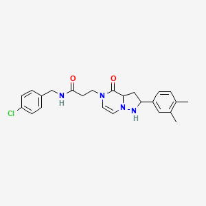 molecular formula C24H23ClN4O2 B3046923 N-[(4-chlorophenyl)methyl]-3-[2-(3,4-dimethylphenyl)-4-oxo-4H,5H-pyrazolo[1,5-a]pyrazin-5-yl]propanamide CAS No. 1326835-21-5