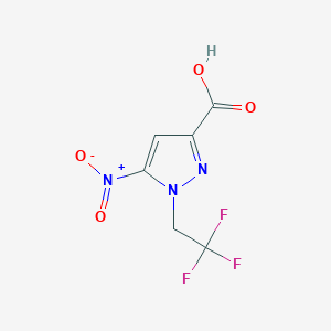 5-Nitro-1-(2,2,2-trifluoroethyl)pyrazole-3-carboxylic acid