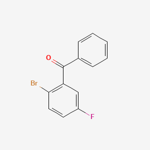 molecular formula C13H8BrFO B3046954 (2-Bromo-5-fluorophenyl)(phenyl)methanone CAS No. 13294-43-4