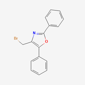 molecular formula C16H12BrNO B3046967 4-(Bromomethyl)-2,5-diphenyloxazole CAS No. 133130-86-6