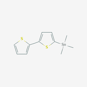 molecular formula C11H14S2Sn B3046968 Stannane, [2,2'-bithiophen]-5-yltrimethyl- CAS No. 133144-35-1