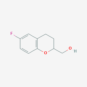 molecular formula C10H11FO2 B030470 6-氟-3,4-二氢-2H-1-苯并吡喃-2-甲醇 CAS No. 99199-62-9