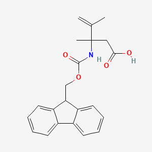 molecular formula C22H23NO4 B3047001 N-Fmoc-(+/-)-3-amino-3,4-dimethylpent-4-enoic acid CAS No. 1335042-50-6