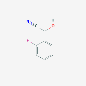 molecular formula C8H6FNO B3047011 2-(2-Fluorophenyl)-2-hydroxyacetonitrile CAS No. 133721-88-7
