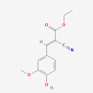 ethyl (2E)-2-cyano-3-(4-hydroxy-3-methoxyphenyl)prop-2-enoate