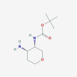 molecular formula C10H20N2O3 B3047080 tert-Butyl ((3S,4S)-4-aminotetrahydro-2H-pyran-3-yl)carbamate CAS No. 1350734-62-1
