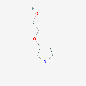molecular formula C7H15NO2 B3047114 2-((1-Methylpyrrolidin-3-yl)oxy)ethanol CAS No. 1353975-25-3