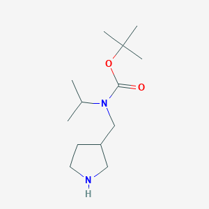 molecular formula C13H26N2O2 B3047118 Isopropyl-pyrrolidin-3-ylmethyl-carbamic acid tert-butyl ester CAS No. 1353986-93-2