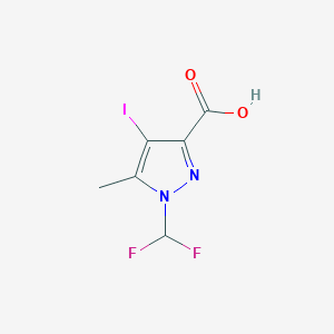 1-(Difluoromethyl)-4-iodo-5-methyl-1H-pyrazole-3-carboxylic acid