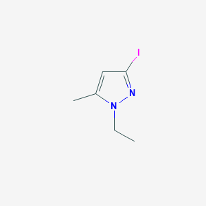 molecular formula C6H9IN2 B3047145 1-ethyl-3-iodo-5-methyl-1H-pyrazole CAS No. 1354704-53-2