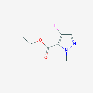 molecular formula C7H9IN2O2 B3047170 ethyl 4-iodo-1-methyl-1H-pyrazole-5-carboxylate CAS No. 1354705-42-2