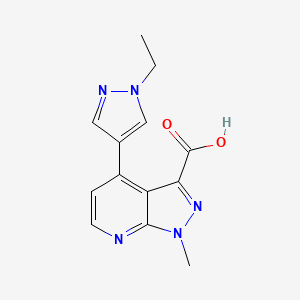 4-(1-ethyl-1H-pyrazol-4-yl)-1-methyl-1H-pyrazolo[3,4-b]pyridine-3-carboxylic acid