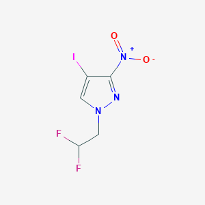 molecular formula C5H4F2IN3O2 B3047201 1-(2,2-difluoroethyl)-4-iodo-3-nitro-1H-pyrazole CAS No. 1354706-67-4