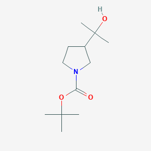 molecular formula C12H23NO3 B3047231 Tert-butyl 3-(2-hydroxypropan-2-yl)pyrrolidine-1-carboxylate CAS No. 1357923-35-3