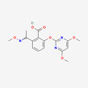 molecular formula C16H17N3O6 B3047247 Pyriminobac CAS No. 136191-56-5