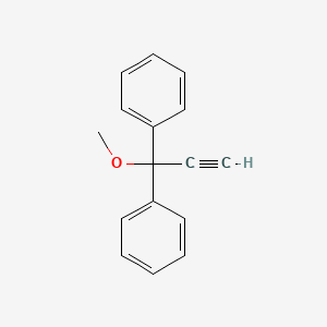 molecular formula C16H14O B3047250 Benzene, 1,1'-(1-methoxy-2-propynylidene)bis- CAS No. 13632-79-6