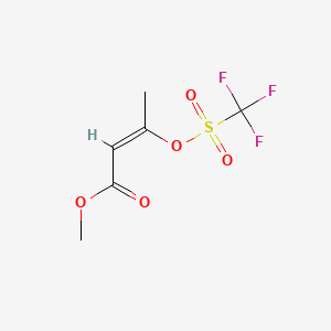B3047256 Methyl 3-(trifluoromethylsulfonyloxy)crotonate CAS No. 136384-96-8