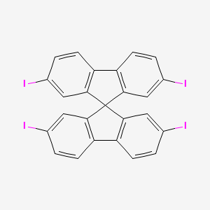 molecular formula C25H12I4 B3047291 2,2',7,7'-Tetraiodo-9,9'-spirobi[fluorene] CAS No. 137181-59-0