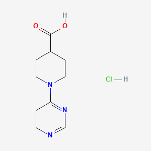 molecular formula C10H14ClN3O2 B3047322 1-(Pyrimidin-4-yl)piperidine-4-carboxylic acid hydrochloride CAS No. 1375474-40-0