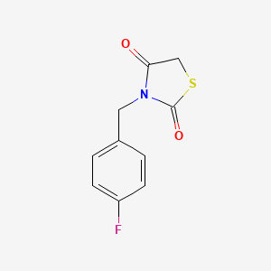 molecular formula C10H8FNO2S B3047328 3-(4-Fluorobenzyl)thiazolidine-2,4-dione CAS No. 137660-67-4
