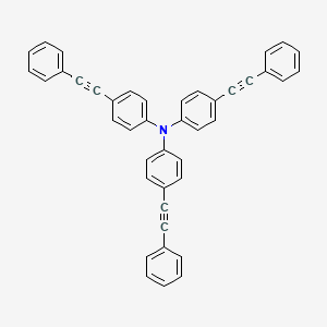 molecular formula C42H27N B3047333 tris(4-(phenylethynyl)phenyl)amine CAS No. 137832-75-8