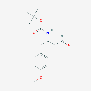 molecular formula C16H23NO4 B3047348 N-Boc-(+/-)-amino-4-methoxyphenylbutanal CAS No. 1379812-22-2