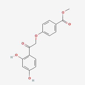 molecular formula C16H14O6 B3047350 Methyl 4-[2-(2,4-dihydroxyphenyl)-2-oxoethoxy]benzoate CAS No. 137987-92-9