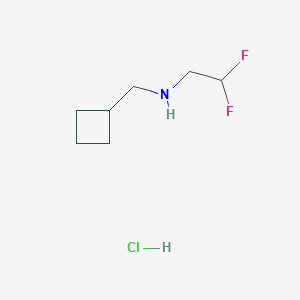 molecular formula C7H14ClF2N B3047378 (Cyclobutylmethyl)(2,2-difluoroethyl)amine hydrochloride CAS No. 1384427-97-7